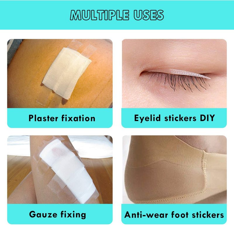 [Australia] - Whaline 6 Rolls Micropore Adhesive Tape, Clear Medical Tape Breathable Eyelash Extension Tape, 1 Inch Wide, 10 Yard Each Roll 6 Count (Pack of 1) 