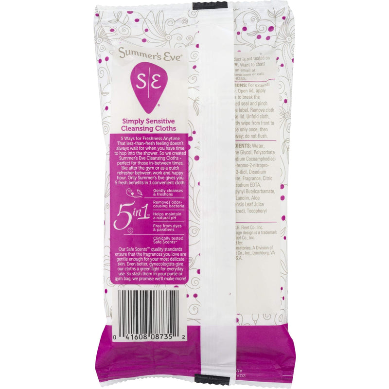 [Australia] - Summer's Eve Cleansing Wash | Simply Sensitive | 15 Ounce | Pack of 3 | pH-Balanced | Dermatologist w/Cleansing Cloths | Simply Sensitive |32 Count | Pack of 4 | pH-Balanced | Dermatologist 