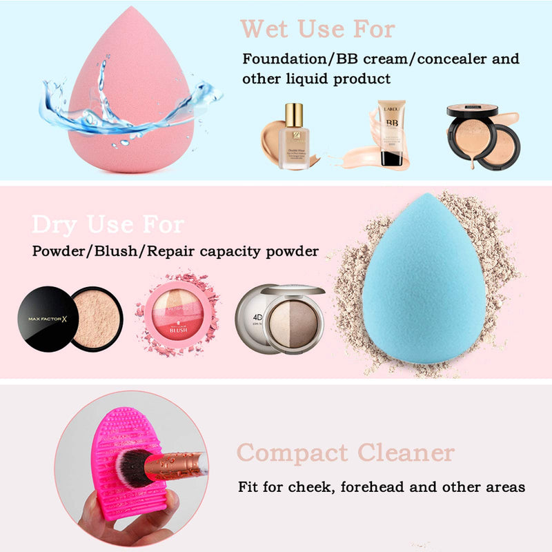 [Australia] - Makeup Brushes DUAIU 15PCs Marble Makeup Brush Set Premium Synthetic Kabuki Powder Blush Contour Foundation Concealer Eyeshadow Brushes with Makeup Sponge and Cleaner Brush Egg A:White Marble Set 