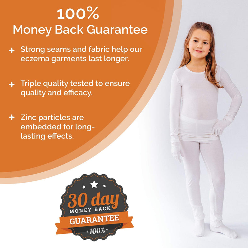 [Australia] - Remedywear Soft Moisturizing Eczema Socks for Kids, Inflammation Relief with Tencel and Zinc (5-6 Years, White) 5-6 Year - White 