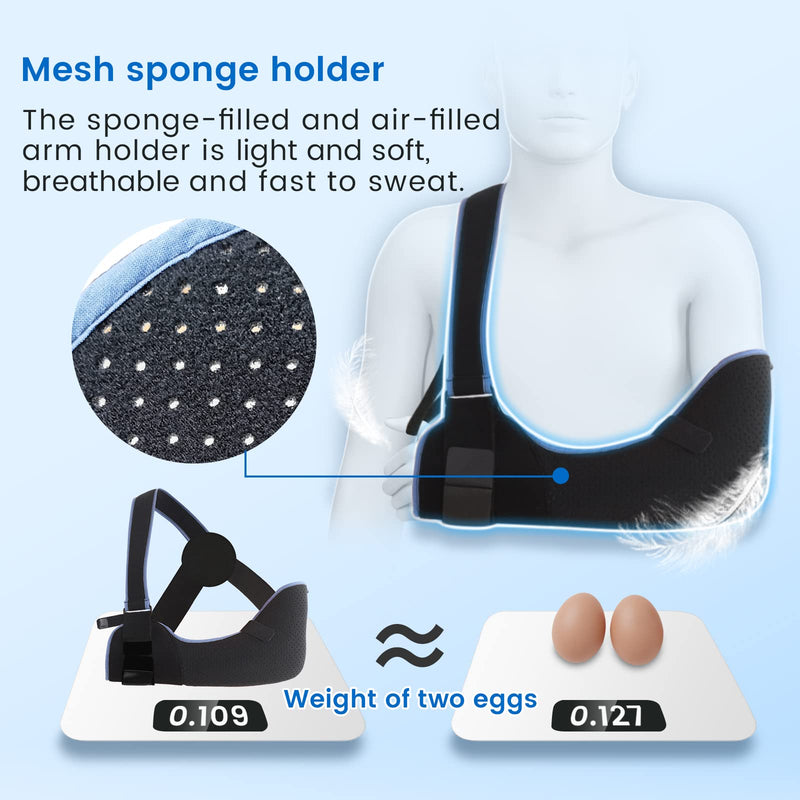 [Australia] - VELPEAU Arm Sling Shoulder Immobilizer - Rotator Cuff Support Brace - Comfortable Medical Sling for Shoulder Injury, Left and Right Arm, Men and Women, for Broken, Dislocated, Fracture, Strain (Medium) Comfort Version Medium 