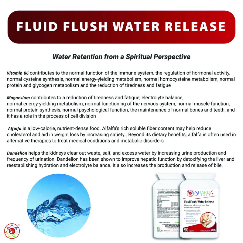 [Australia] - Fluid Flush: Water Release | Fluid Balance Support and Herbal Supplement - Spirituality, Science & Supplements by Shakra Health 
