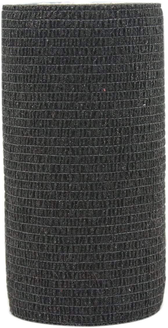 [Australia] - PintoMed -10 x Black - Cohesive Bandage Stretched 10 Rolls x 10cm x 4.5m Self-Adhesive Flexible Bandages, First Aid Sports Wrap Bandages - Pack of 10 