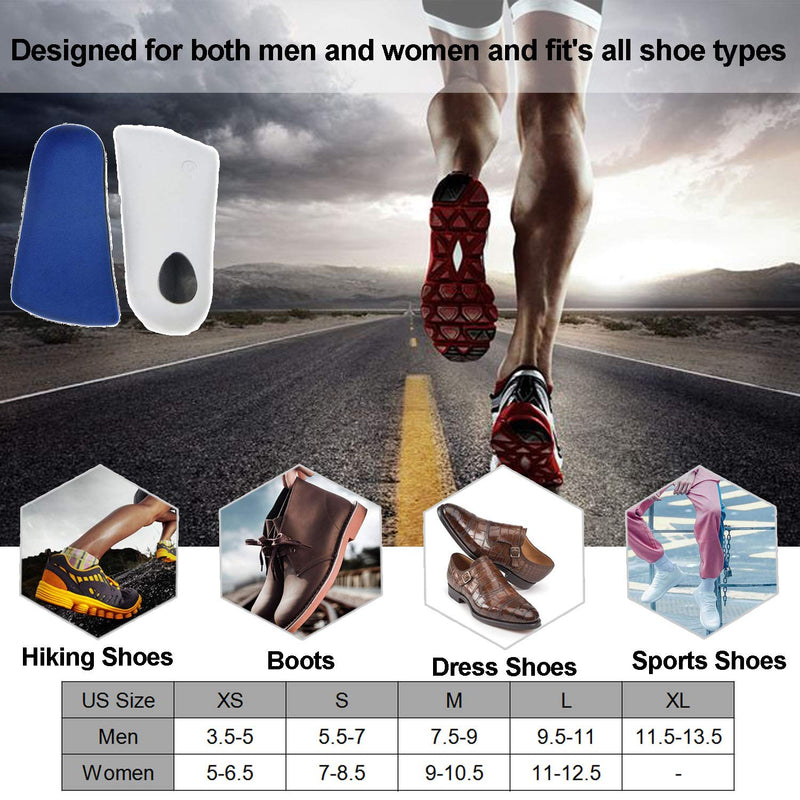 [Australia] - Orthotic Inserts 3/4 Length, Plantar Fasciitis Inserts for Flat Feet, Plantar Fasciitis, Bone Spur, Arch Support Insoles for Men and Women for Walking, Running, Sport M- W9-10.5 | M7.5-9 