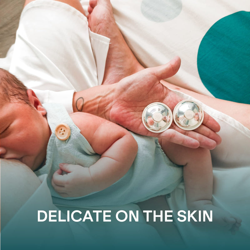 [Australia] - Nipple Shields in Tri-Laminate Silver, Nickel-Free - Nipple Shields for Nursing Newborn - Breast Pads for Prevention and Treatment of Nursing Breast Fissures |Medical Device Class 1 Koala Silver Cup 