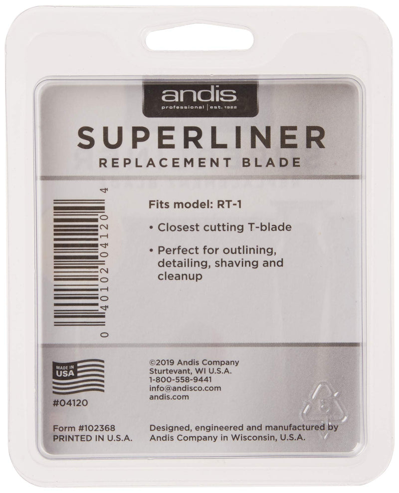 [Australia] - Andis 04120 Superliner Replacement Carbon Steel Trimmer T-Blade, Gray 