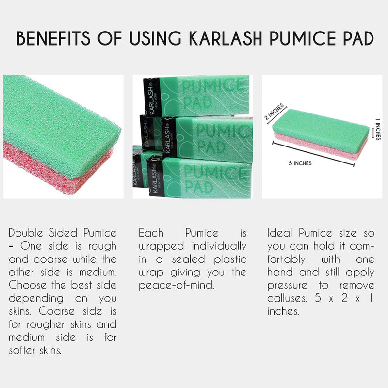 [Australia] - Karlash Professional Pedicure Foot Pumice Stone for Feet Skin Callus Remover and Scrubber for Dead Skins 2 Sided (Pack of 1) Pack of 1 