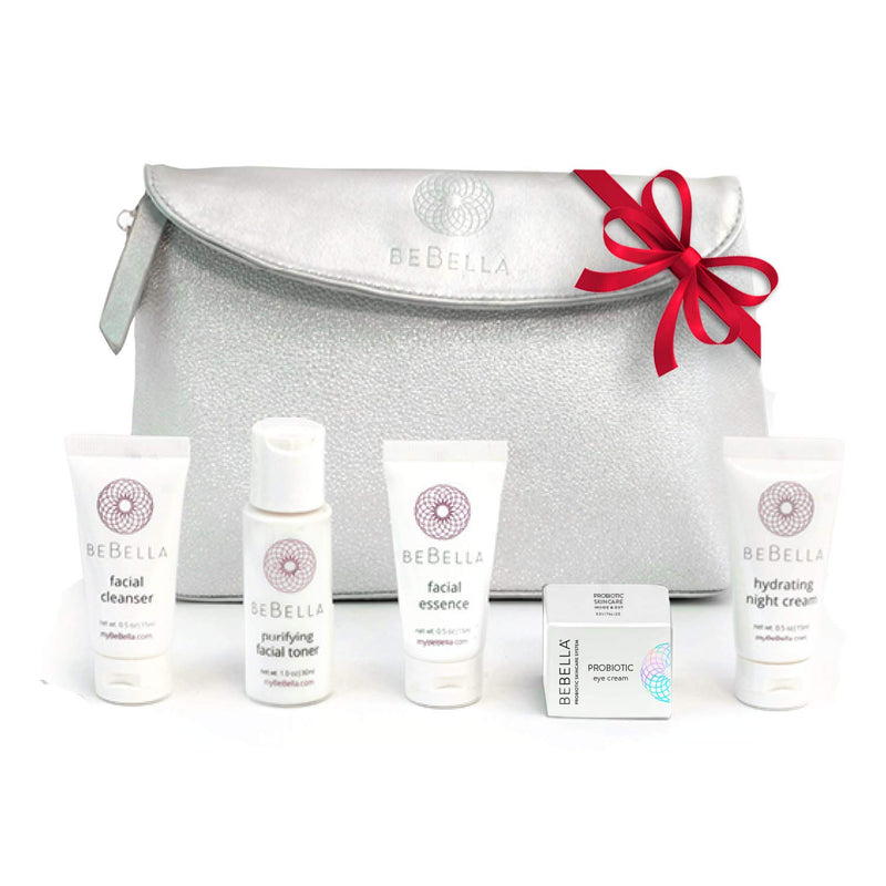 [Australia] - BeBella Probiotic SkinCare Kit - w/Facial Cleanser Toner Essence, Night Cream & Full size Eye Cream - Healthy Skin Barrier Protection |Anti-Aging HydratingGreat gift for Women Travel-Size Essential Starter Kit 