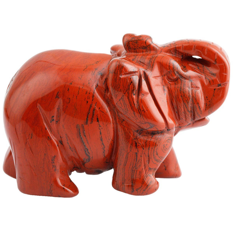 [Australia] - mookaitedecor Natural Stripes Red Jasper Elephant Ornament Figurine,Healing Crystal Energy Gemstone Reiki Statue Home Decor,1.5 Inches #03-stripes Red Jasper 