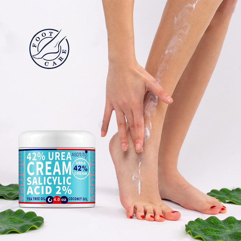 [Australia] - Urea 42% Foot Cream Plus Salicylic Acid 4 Oz - Moisturizes and Rehydrates Feet, Knees & Elbows, Nourishes Softens Dry, Rough Skin 