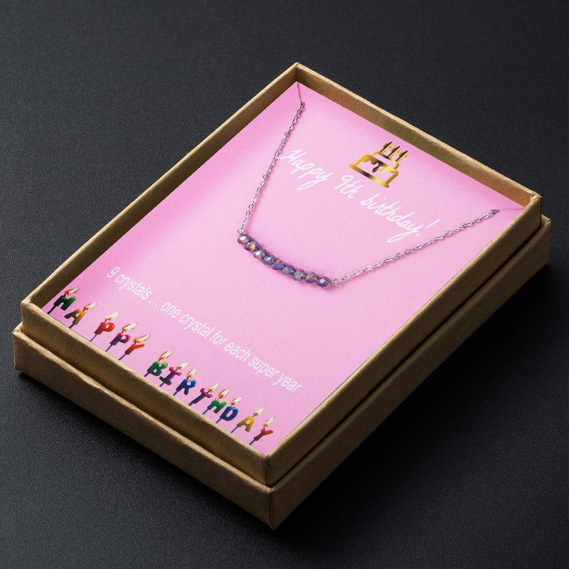 [Australia] - Birthday Gifts for Girls Sterling Silver Necklace Gem Stone Bar Necklace Best Friends Birthday Gifts for 12th 13th 14th 15th Sweet 16 17th 18th 19th 20th 21st 25th 30th 9th 