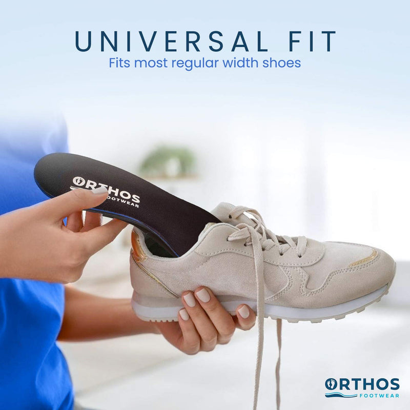 [Australia] - ORTHOS Orthotic Replacement Shoe Insoles - USA Made - Breathable Full Length Feet Insoles with Shock Absorption for Arch Support, Flat Feet, Heel Spurs, Plantar Fasciitis Leather Cover C - Women's 7-7.5 / Men's 5-5.5 