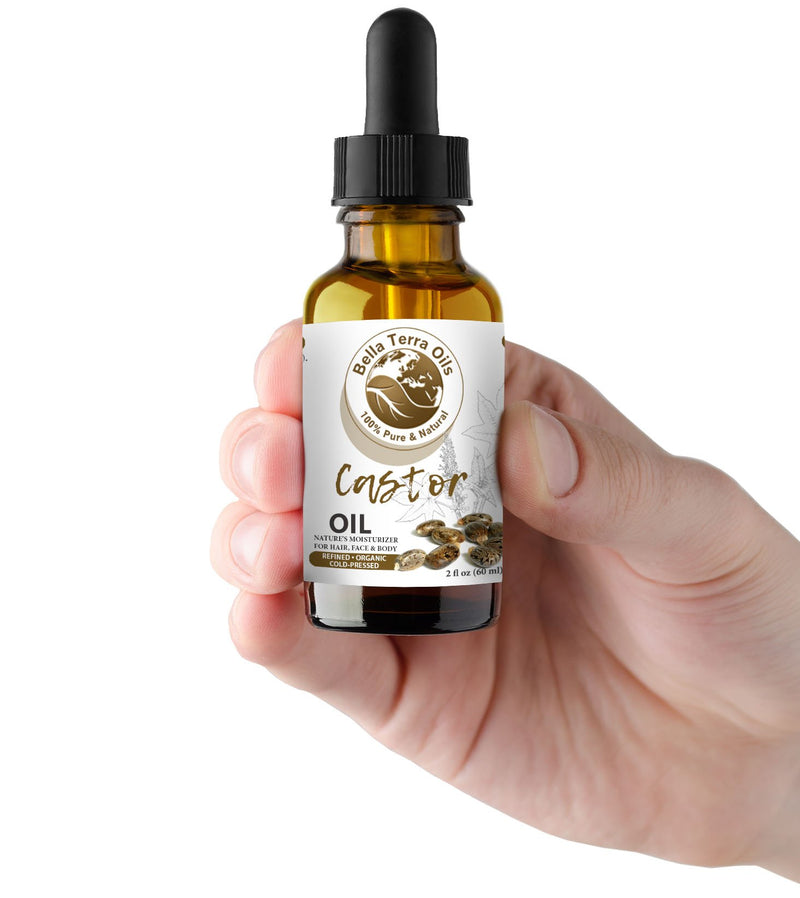 [Australia] - NEW Castor Oil. 2oz. Cold-pressed. Refined. Organic. 100% Pure. Non-toxic. Hexane-free. Soothes Skin and Promotes Hair Growth. Natural Moisturizer. For Hair, Face, Body, Eyebrow, Eyelashes, Nails. 