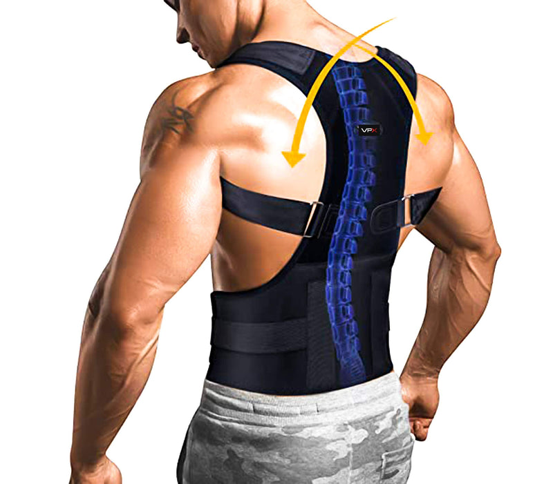 [Australia] - VPX Magnetic Posture Corrector Men & Women | Fully Adjustable Padded Back Supporter, Straightener, Trainer | All Day Pain Relief & Lumbar Support | Neck, Spine Stretcher, Shoulders Correction, Braces 