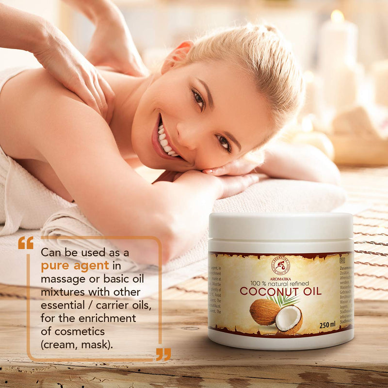 [Australia] - Coconut Oil 250ml - Cocos Nucifera Oil - Indonesia - 100% Pure & Natural Cold Pressed - Best Benefits for Skin Hair Face Body Care - Unrefined Coconut Oils 