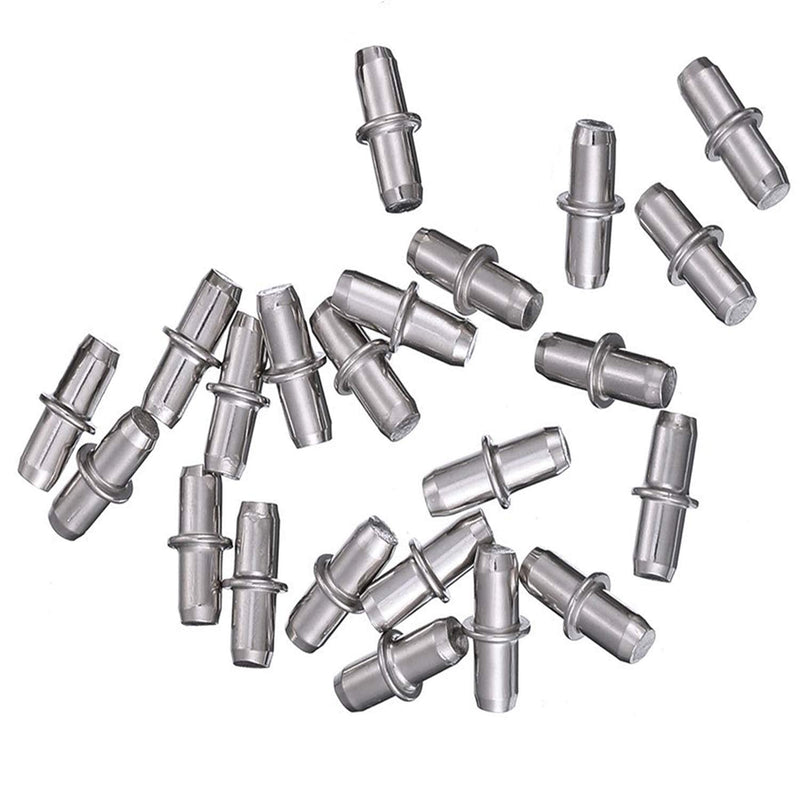[Australia] - 120 Pcs Shelf Pins 5mm Shelf Holder Support Pins Made from Nickel Plated Metal Material Shelf Pegs are Sturdy and Durable for Furniture Shelves Bracket. 