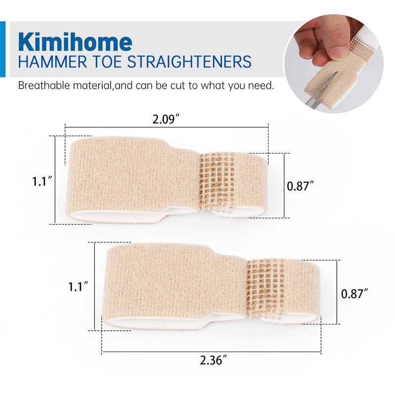 [Australia] - Kimihome 9 Packs Toe Splints, Toe Corrector for Overlapping Toe, Hammer Toe Straighteners for Curled Toes, Crooked Toes and Hammer Toes 