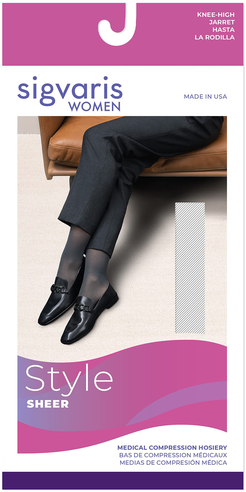 [Australia] - SIGVARIS Women’s Style Sheer 780 Open Toe Calf-High Socks 15-20mmHg Toasted Almond Small Short (1 Pair) 