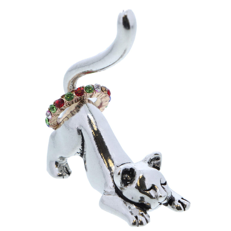 [Australia] - Adorable Miniature Animal Pewter Ring Holder Jewelry Tray Pewter - Cat 