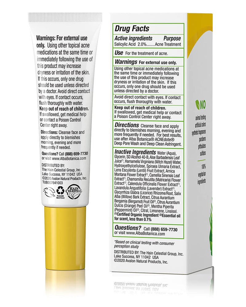 [Australia] - Alba Botanica Acnedote Maximum Strength Invisible Treatment Gel, 0.5 Oz 