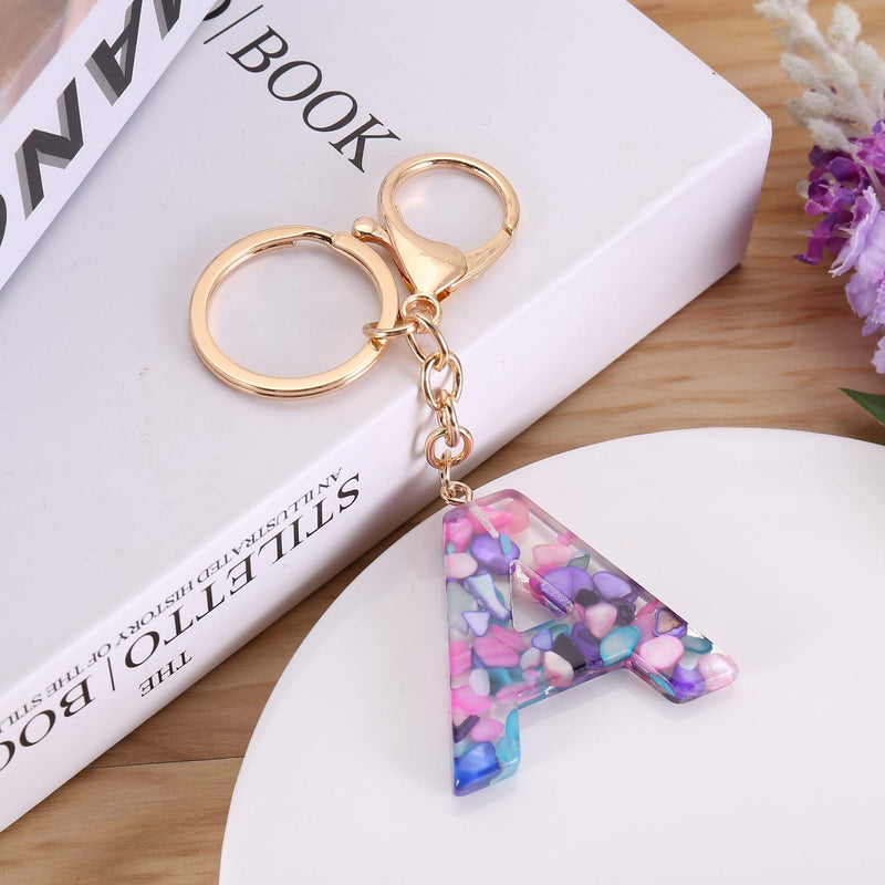 [Australia] - Letter A Keychain Accessories Cute Crystals Keyring Initial Key Ring for Women Letter B 