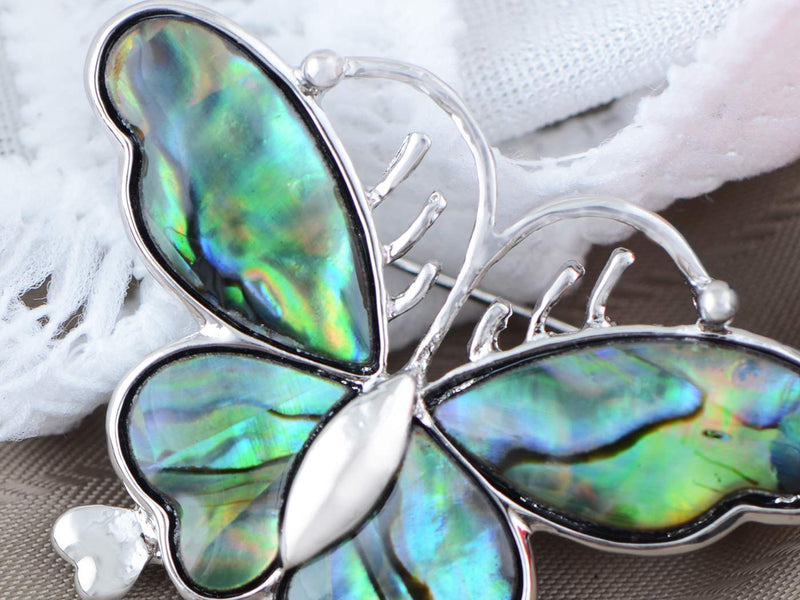 [Australia] - Alilang Multicolored Rhinestone Enamel Paint Butterfly Insect Wings Brooch Pin Silver 