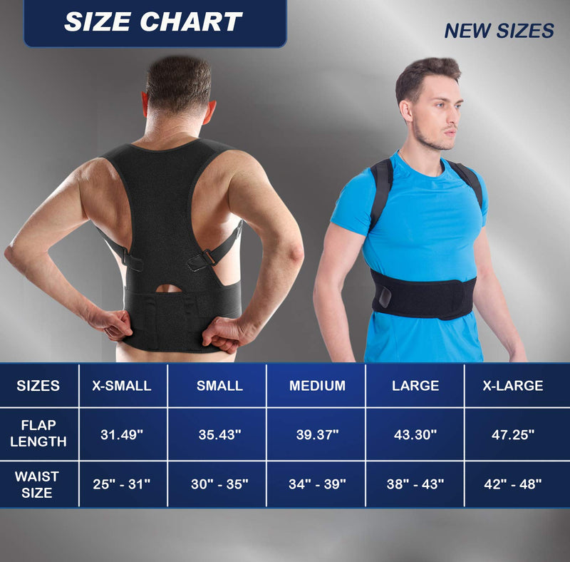 [Australia] - Fully Adjustable Magnetic Orthopedic Back Brace Posture Corrector For Men Women w Lumbar Support Belt -Shoulder, Neck, Upper Lower Back Pain Relief- Best Straightener Trainer Improves Upright Stance L Magnet Large (Pack of 1) 