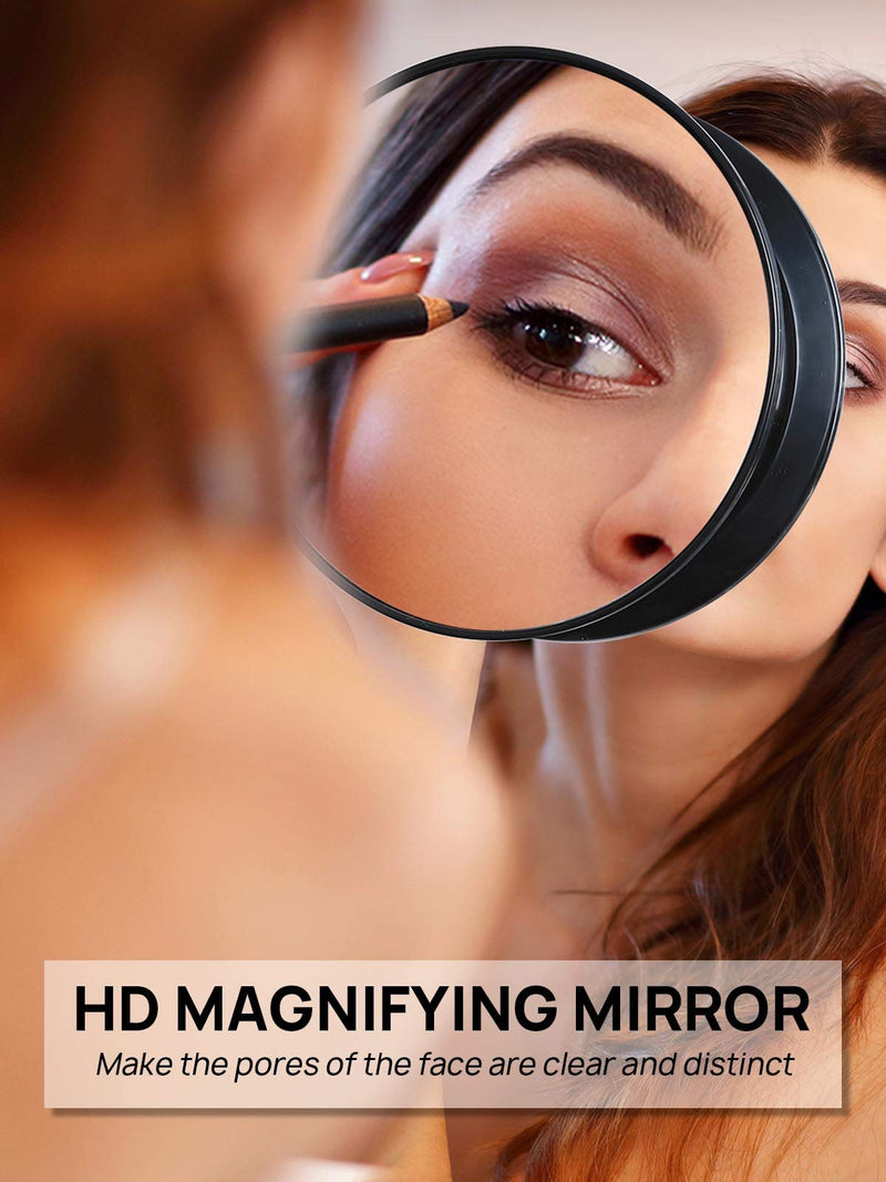 [Australia] - OMIRO Bathroom Mirror, 6 Inch 20X Magnifying Makeup Mirror (Black) Black 