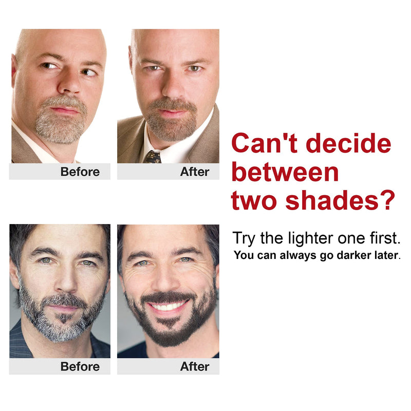 [Australia] - Godefroy Barbers Choice 3 Application Beard and Mustache Dye For Men, 6 weeks of Cover For Gray Facial Hair, Natural Black 