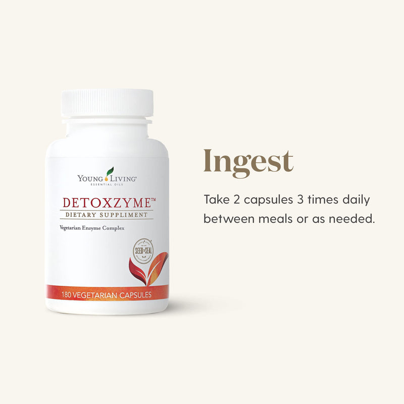 [Australia] - Young Living Detoxzyme Dietary Supplement - Vegetarian Enzyme Complex - 180 Capsules 