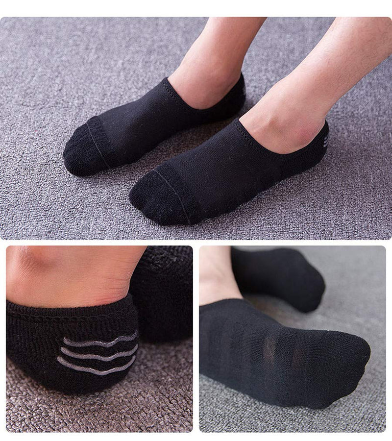[Australia] - No Show Socks Women Mens Invisible Low Cut Cushioned Sport Socks Ankle Athletic Trainer Non-Slip Casual Cotton Socks .UK Size 3-10 Mixed 10 Pairs 3-6 