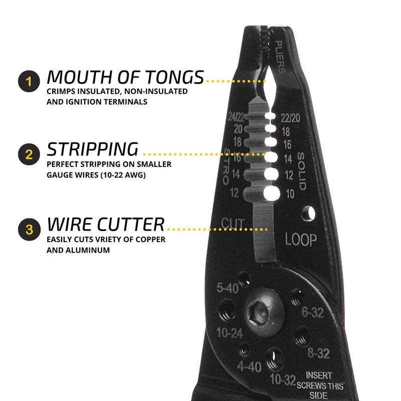 [Australia] - Mr. Pen- Wire Stripper, 8 inch, Wire Cutter, Wire Stripper Crimper, Wire Stripping Tool, Cable Stripper, Wiring Tools, Wire Crimping Tool 