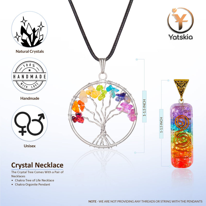 [Australia] - Crystal Tree - Seven Chakra Tree - Bonsai Tree - Healing Crystals - Crystals and Gemstones - Home Decor - Spiritual Gifts # 1 Seven Chakra 