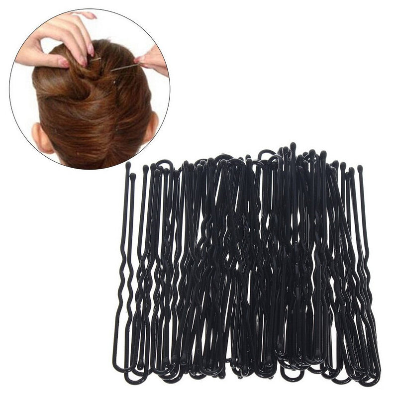 [Australia] - nuoshen ofoen 50 Pieces Long Hair Pins, Bun Pins Styling Bobby Hair Slides Grips Clips Black 
