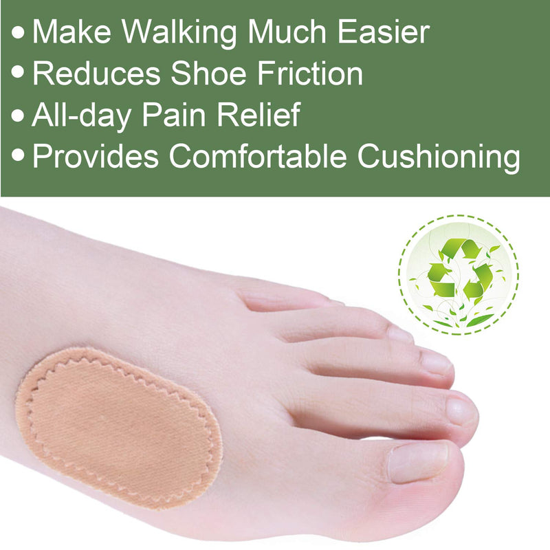 [Australia] - Welnove 36 CT Bunion Cushions Pad - Fabric Toe and Foot Bunion Protector Pads, Bunion Relief Pads for Reduce Rubbing, Callus, Chafing, Friction -Strong Adhesive Stay in Place 