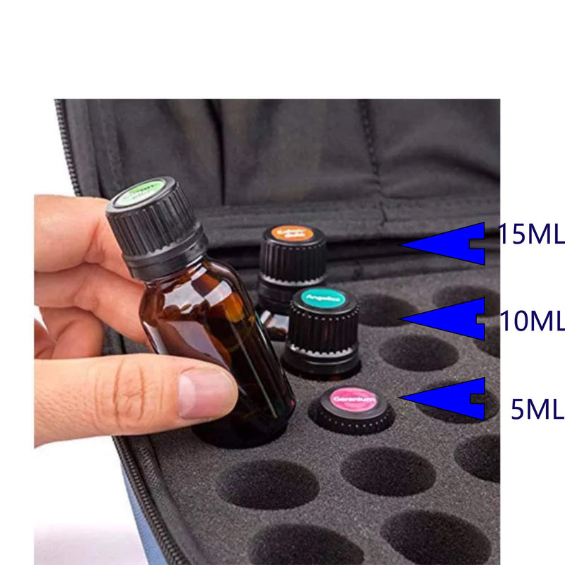 [Australia] - 30 Vials Essential Oil Carrying Case Holds 5ml 10 ml 15ml Perfect for DISPLAY Home Stock with Shoulder Strap and Foam Insert (30 Vials) 30 Vials 