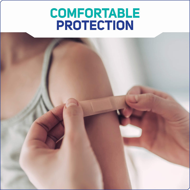 [Australia] - Care Science Antibacterial Fabric Adhesive Bandages, 200 ct Bulk Assorted Sizes | Flexible + Breathable Protection Helps Prevent Infection for First Aid and Wound Care 200 Count (Pack of 1) 