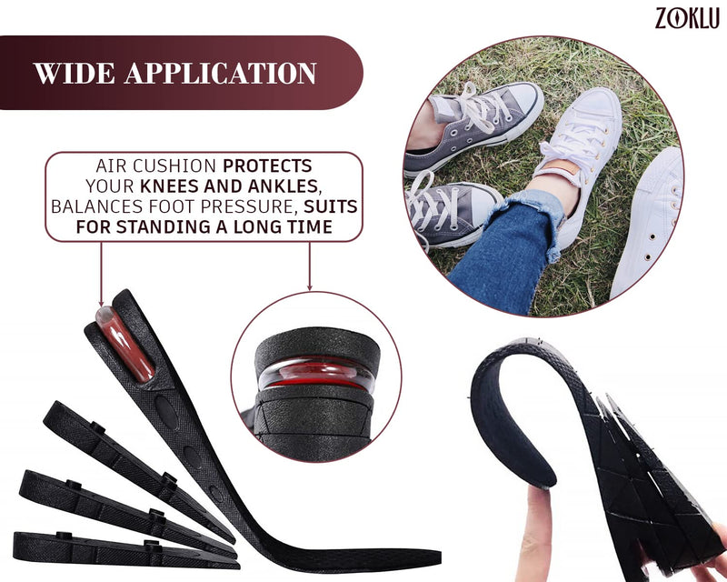 [Australia] - Height Increasing Shoe Inserts for Women - 1 Pair Orthotic Heel Lift Heel Inserts for Women Shoe Insoles Men Height Increase Elevator Shoes Flat Foot Insoles for Men Heel Cushion Insole Shoe Cushion 