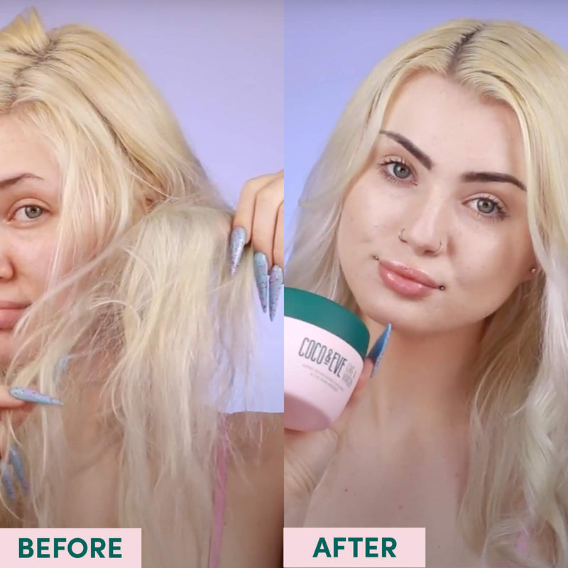[Australia] - Coco & Eve Like a Virgin Hair Masque - Coconut & Fig Hair Mask for Dry Damaged hair with Shea Butter & Argan Oil for Hair Repair & Hydration | Deep Conditioning Mask Hair Treatment 