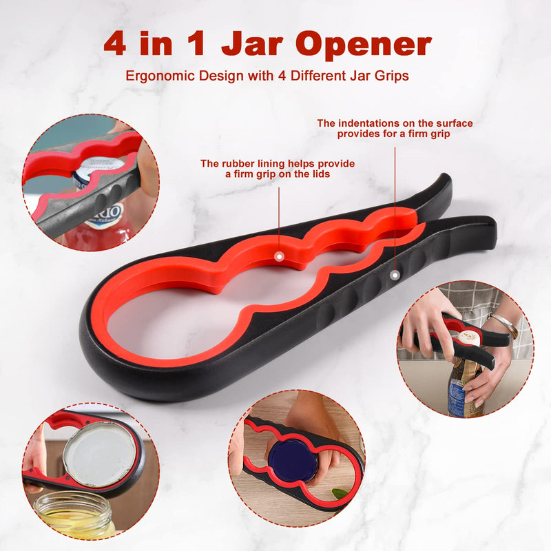 [Australia] - Jar Opener for Weak Hands - 5 Pack Bottle Openers for Arthritis Hands, Can Openers for Arthritic Hands, Top Gadgets Disability Aids and Equipment for Kitchen 