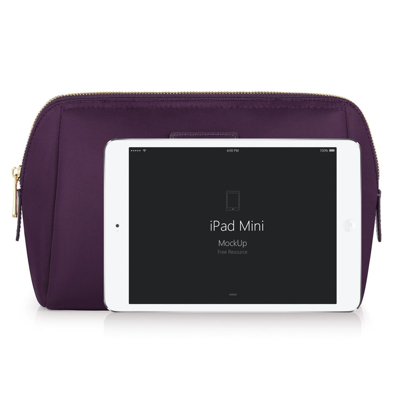 [Australia] - CHICECO Handy Nylon Makeup Bag Waterproof Toiletry Bag Organizer ‚Äì Large Purple Dark Purple 