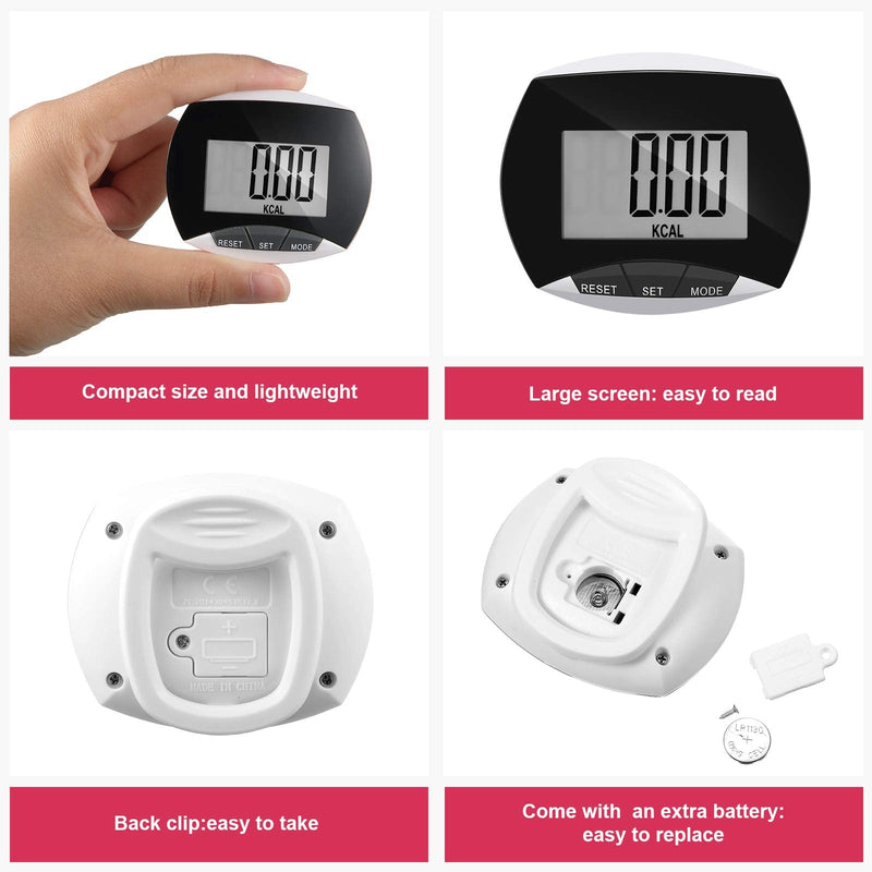 [Australia] - Pedometer Step Counter Walking Running Pedometer Portable LCD Pedometer with Calories Burned and Steps Counting for Jogging Hiking Running Walking 4 