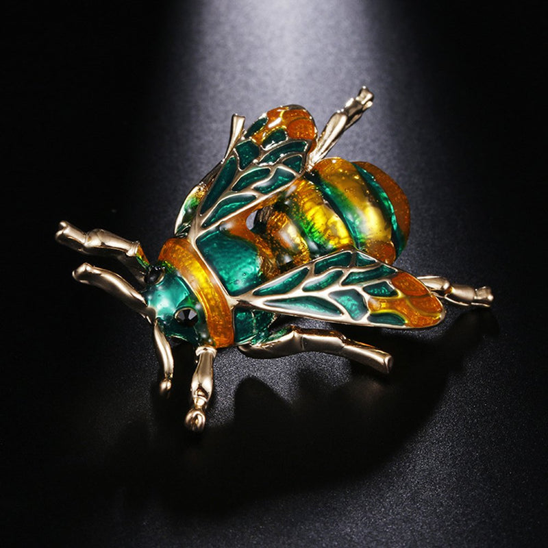 [Australia] - MINGHUA Enamel Cicada Collar Brooches Insect Corsage Brooch Pins for Unisex Clothing Accessories Green 