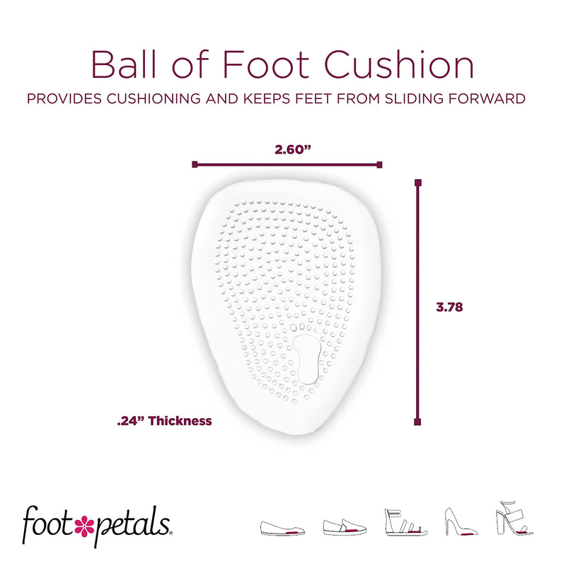 [Australia] - Foot Petals Women's 3 Pr, Ball of Foot Cushion, Clear Gel, One Size 