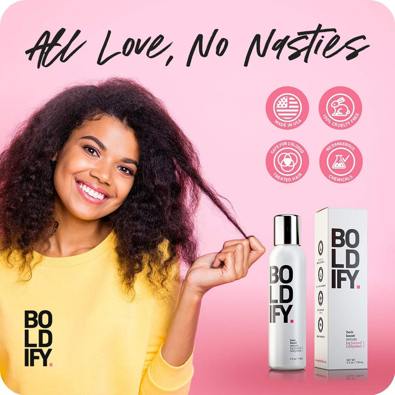 [Australia] - Boldify 3X Biotin Hair Thickening Serum - Get Thicker Hair Day One - Natural 3-in-1 Hair Retention, Leave-In Conditioner & Plumping Blow Out Treatment - Healthy Looking Hair Growth - 4oz 4 Fl Oz (Pack of 1) 