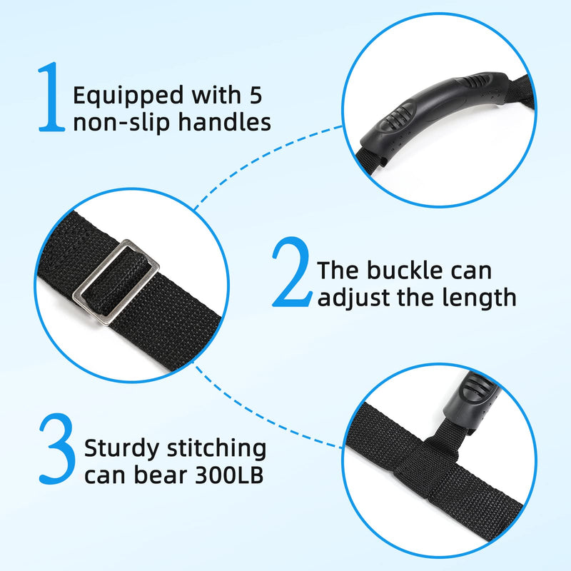 [Australia] - Adjustable Bed Ladder Assist, Bed Ladder Straps with Handles, 6 Handle Bed Ladder Straps for Adults, Elderly, Disabled. 