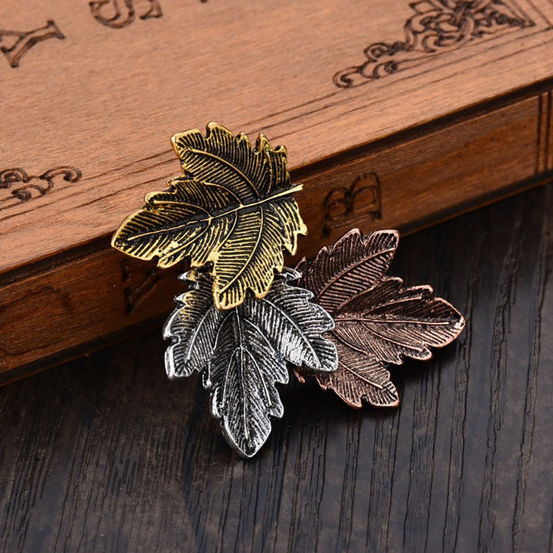[Australia] - Vintage Broches Girls Pin Maple Leaf Brooch Bronze Brooches Pins Exquisite Collar for Women Dance Party Accessories 