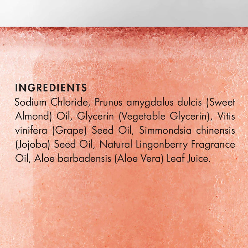 [Australia] - Himalayan Salt Body Scrub with Lingonberry, Exfoliating Salt Scrub to Exfoliate & Moisturize Skin, Deep Cleansing for Women and Men - 10 oz 