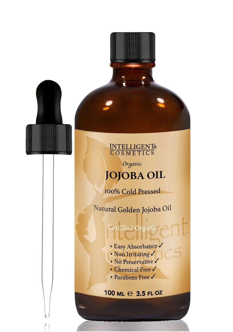 [Australia] - Jojoba Oil Certified Organic - 100% Cold Pressed - Vegan, Extra Virgin, Pure, Unrefined - for Face Skin Body Hair, Known Oil for Sensitive & Acne Prone Skin - Glass Bottle with Pipette 
