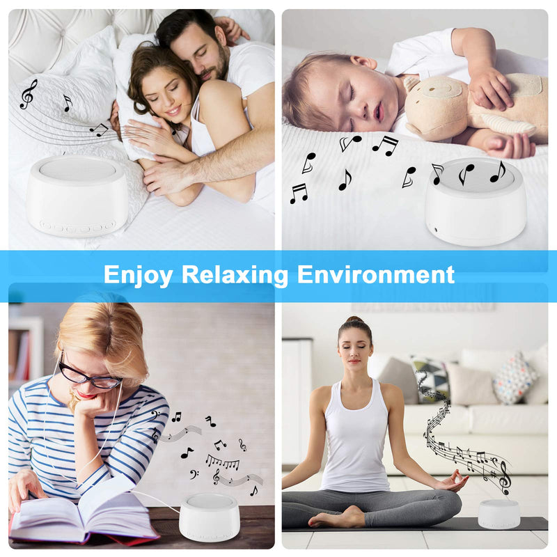 [Australia] - Sound White Noise Machine with 30 Soothing Sounds and Night Lights with Memory Function Powered by by AC or USB for Sleeping Relaxation Sound Therapy for Baby Kids Adults 